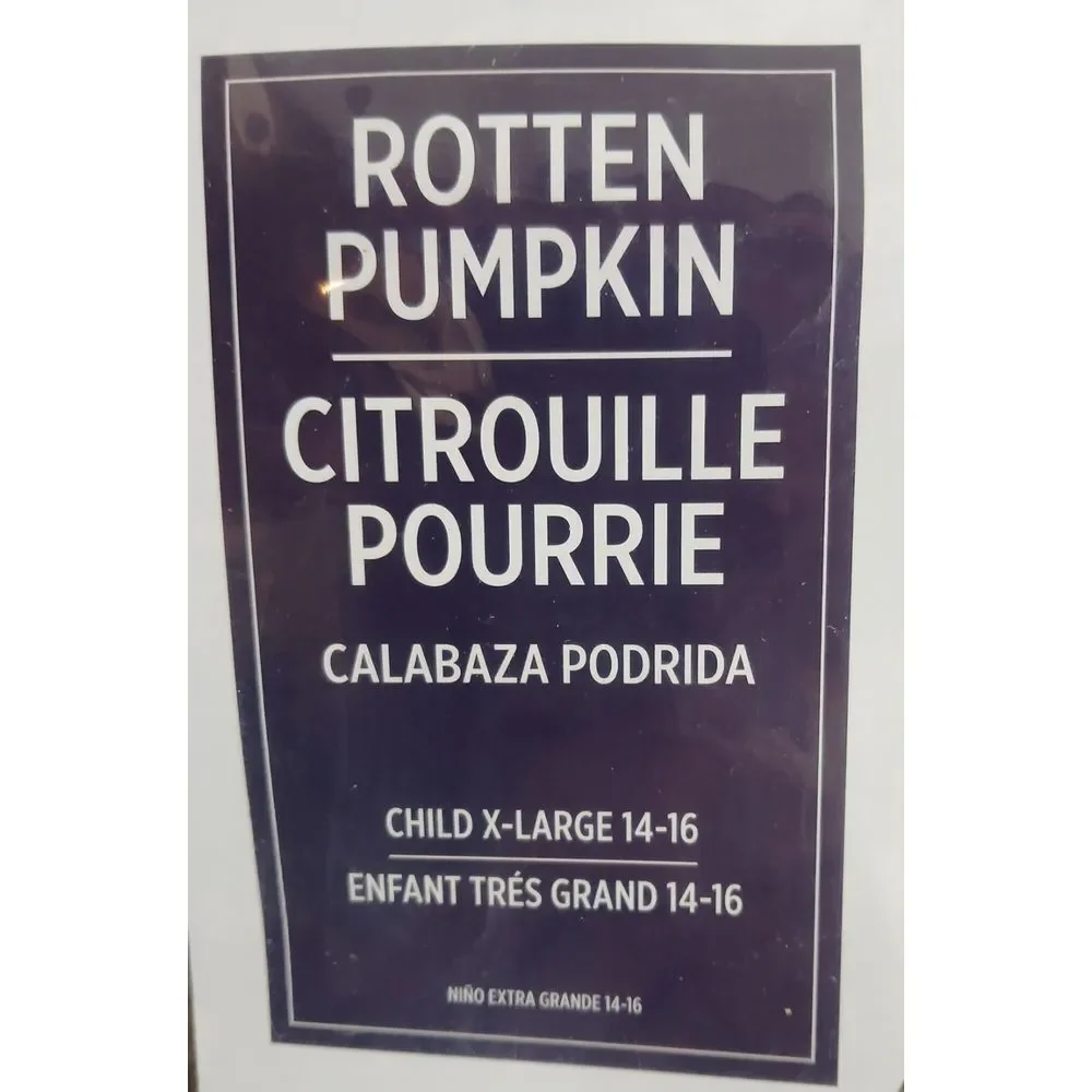 NEW Rotten Pumpkin Costume Boys Child XL‎ (14-16) HALLOWEEN PARTY COSPLAY #740